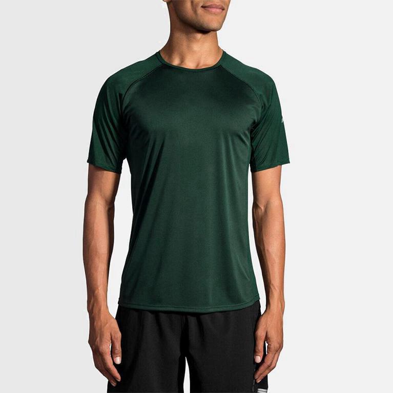 Brooks Stealth Camiseta De Corrida Manga Curta Homem Verdes (92053KEYN)